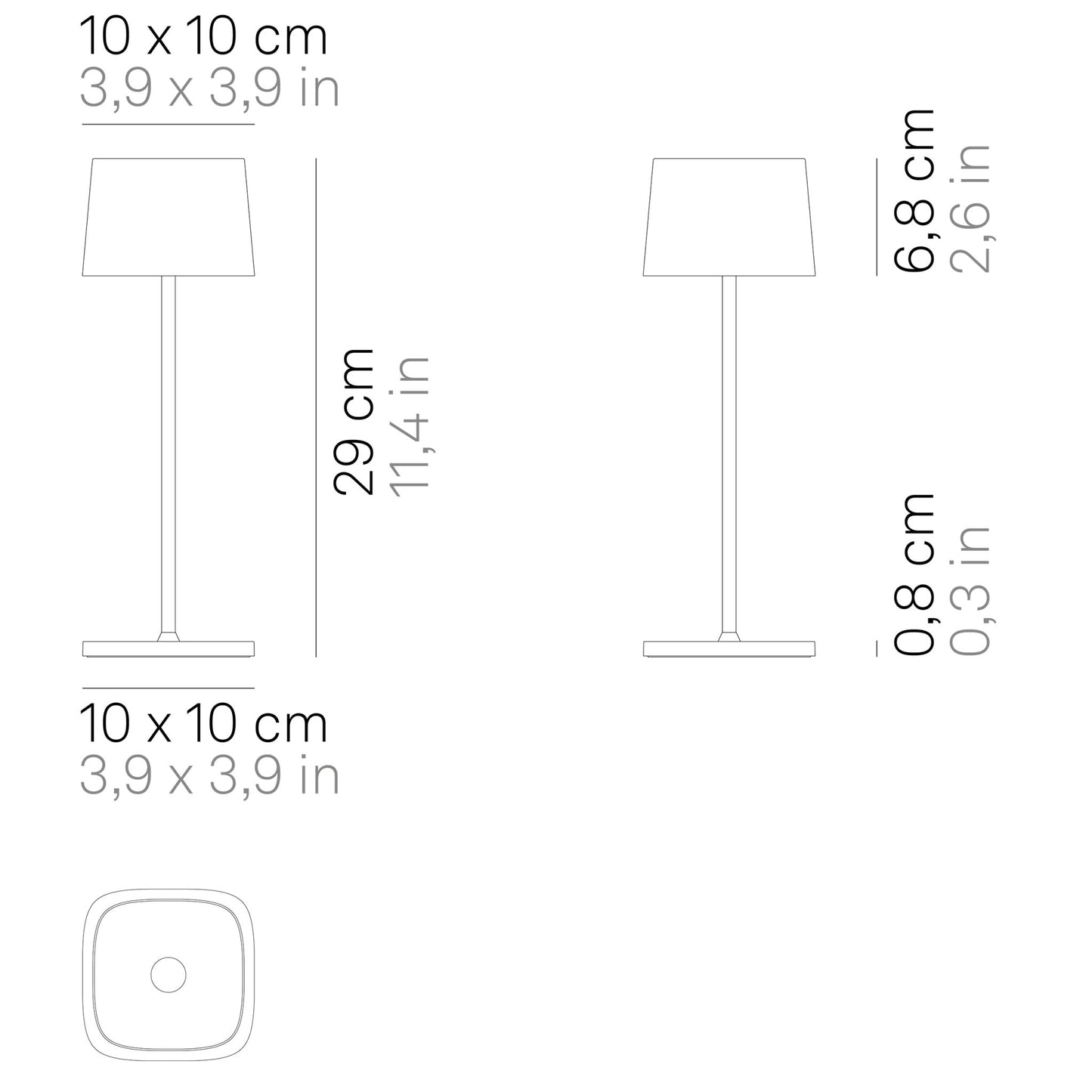 Ofelia LED Bordlampe Antrazit