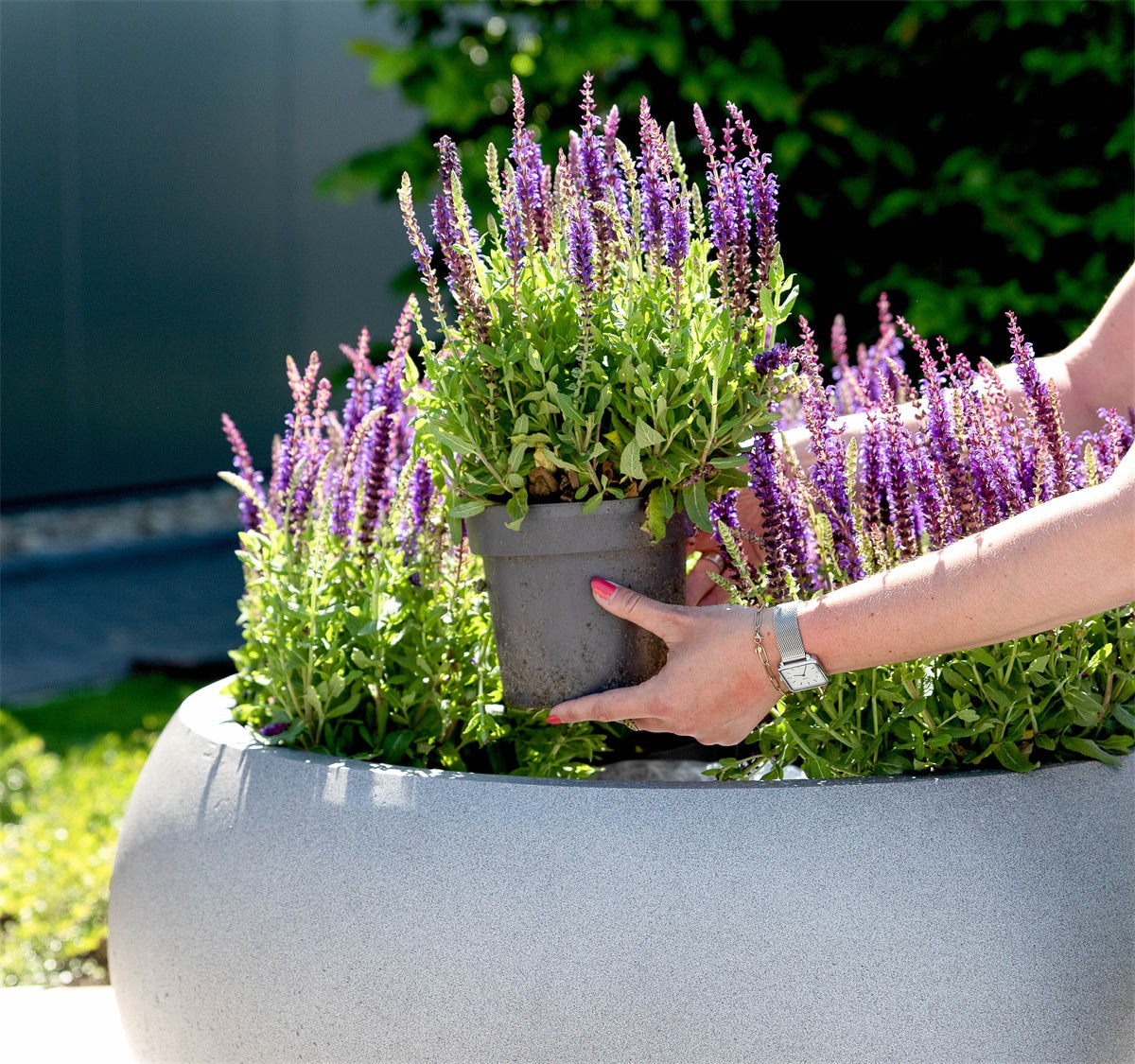 Grigio Low Balloon 114 cm Betong - Drømmemøbler