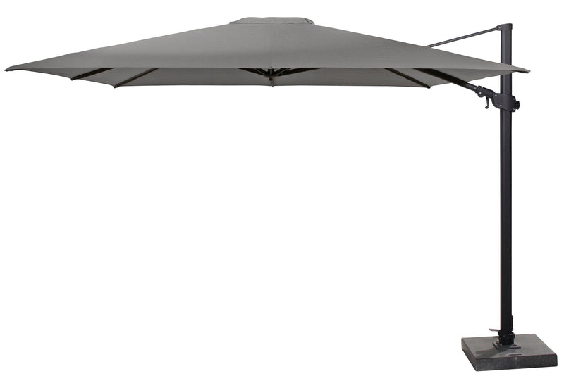Siesta Premium frihengende parasoll 300x300 cm i antrasitt fra 4 Seasons Outdoor