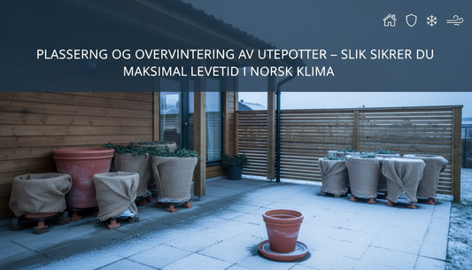 Plassering og overvinting av utepotter – Slik sikrer du maksimal levetid i norsk klima