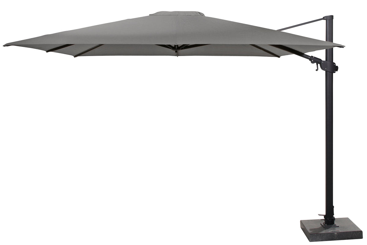 Siesta Premium frihengende parasoll 300x300 cm i antrasitt fra 4 Seasons Outdoor