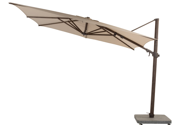 Siesta Premium parasoll 300x300 cm fra 4 Seasons Outdoor med wengeramme og sand duk