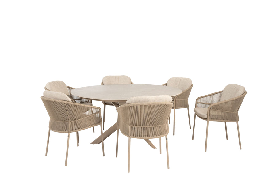 Florence Spisegruppe Latte 160cm