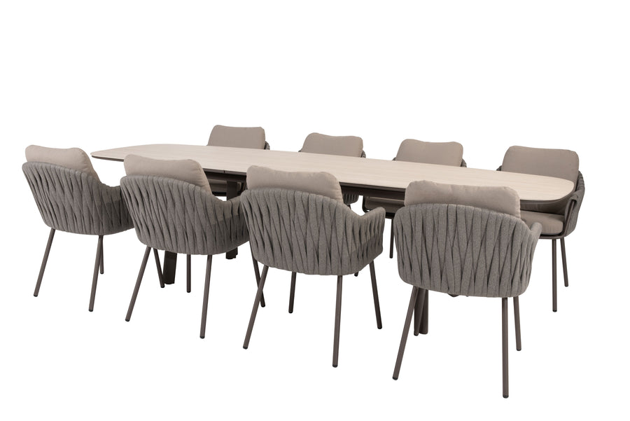 Cannes Spisegruppe Terre Uttrekkbart 290cm