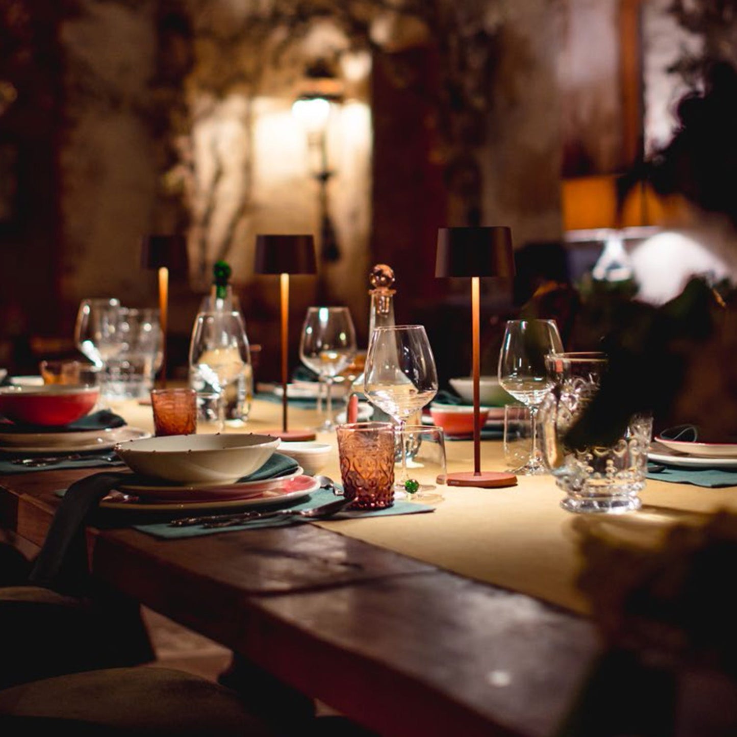 Olivia LED Bordlampe Rust/Brun