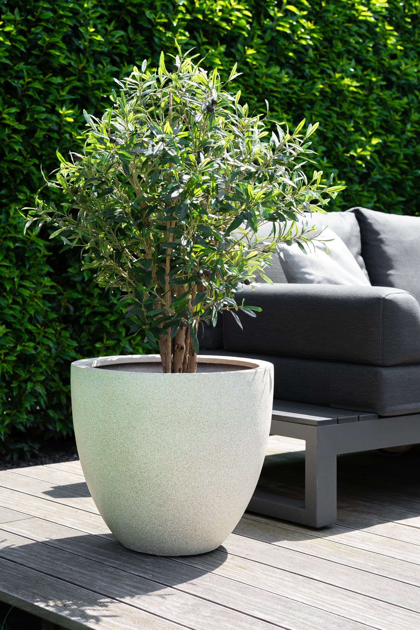 Grigio Tall Egg Pot 88 - Antique White - Drømmemøbler