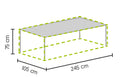 Premium Møbeltrekk Bord 240 cm