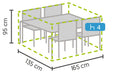 Premium Møbeltrekk Spisegruppe 165x135cm