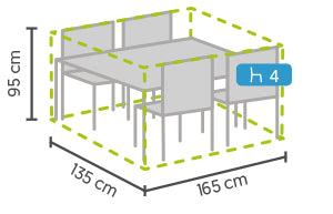 Premium Møbeltrekk Spisegruppe 165x135cm - Drømmemøbler
