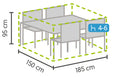 Premium Møbeltrekk Spisegruppe 185x150cm