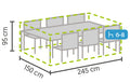 Premium Møbeltrekk Spisegruppe 240x150cm